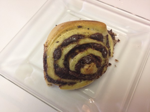 portion control: just one chocolate swirl bun
