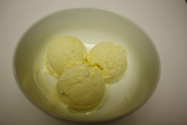 three scoops of sour cream ice cream — all for me! from the kosher foodies