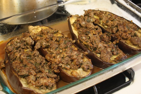 lamb stuffed eggplant, by the kosher foodies