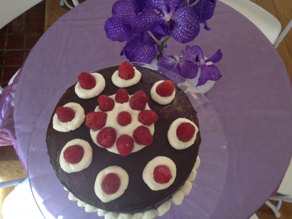 raspberry whipped cream truffle cake by the kosher foodies